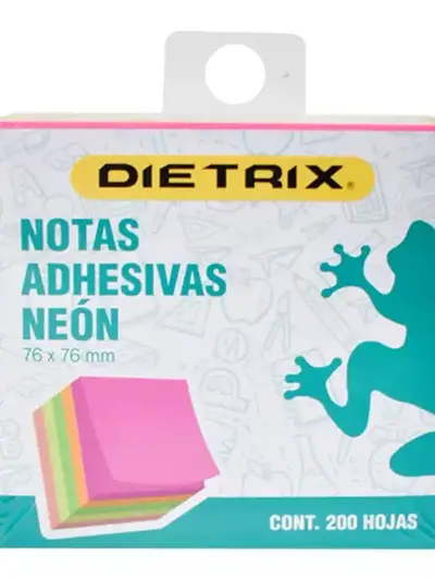 Notas adhesivas Dietrix colores neón 7.5
