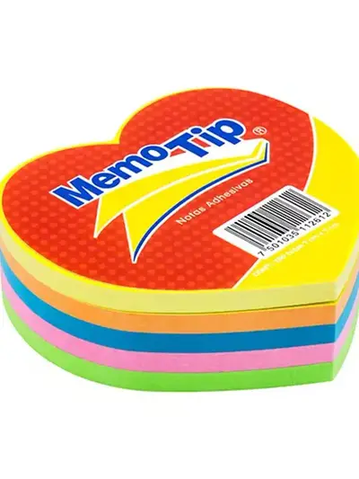 Notas Adhesivas Memo Tip forma corazon