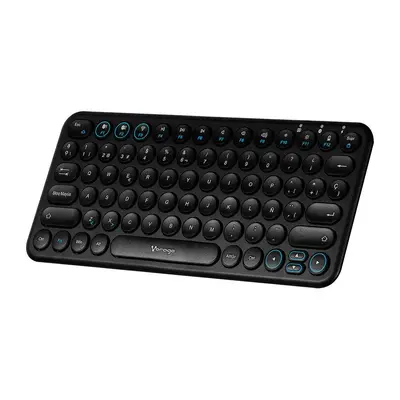 Teclado Inalambrico Multidispositivo (hasta 3) / Vorago / KBW-400 / Slim / Regargable / Tipo C / 2 Bluetooth + Wireless / Negro