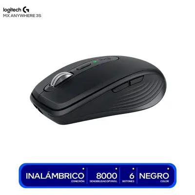 Mouse Logitech Mx Anywhere 3S Inalambrico Recargable Grafito
