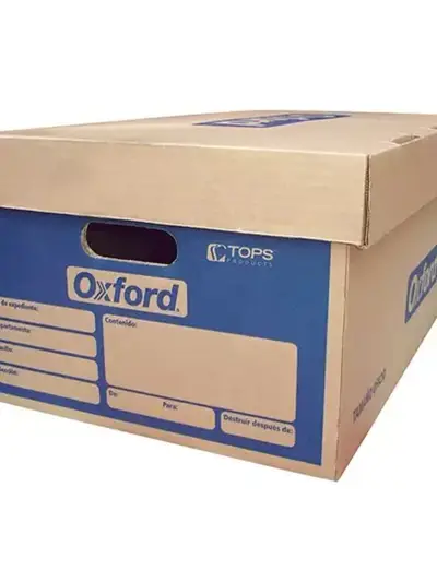 Caja para archivo Oxford Kraft carta tap