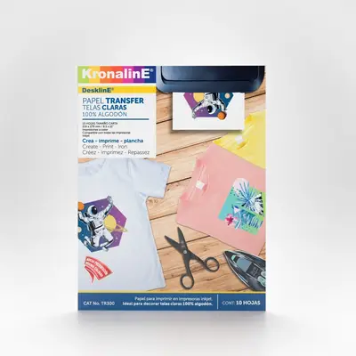 Papel transfer Kronaline para tela clara