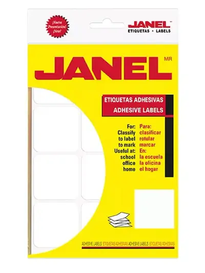 Etiqueta blanca JANEL clasica no. 19