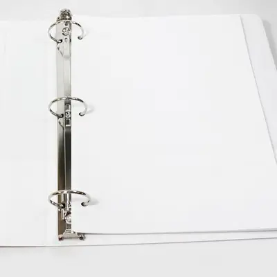 Carpeta panorama de vinil herraje O 1.5" ACCO color blanco tamaño carta capacidad 325 hojas