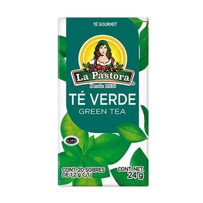 Té verde LA PASTORA caja con 25 sobres