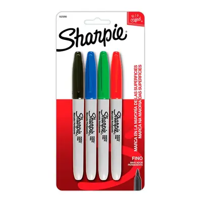 Marcador permanente Sharpie fino color plata