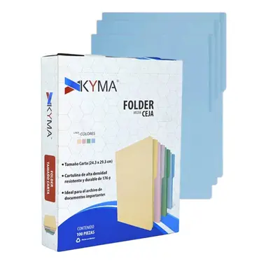 Folder KYMA Tamaño Carta Color Azul