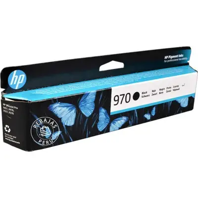 Cartucho de Tinta Original HP 970 CN621AM, Rendimiento Estándar de 3000 Páginas, Para Serie OfficeJet Pro X, Color Negro, CN621AM