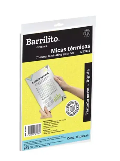 Mica termica Barrilito tamaño carta 8 m