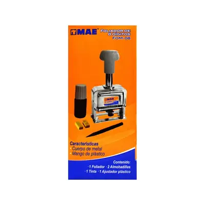 Foliador semiautomatico de 8 digitos mae