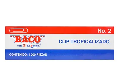 Clip BACO tropicalizado No.2 caja