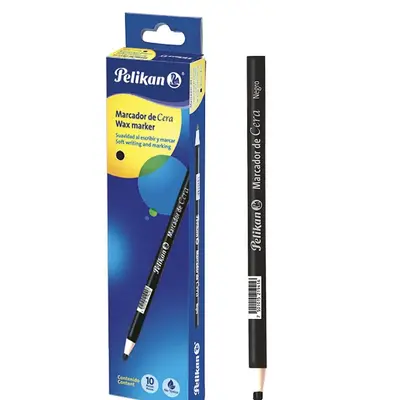 Marcador de cera Pelikan color negro