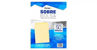 Sobre manila engomado Fortec carta caja