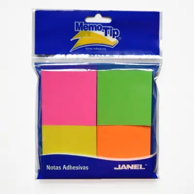 Notas Adhesivas Mini Memo Tip neon 2x2