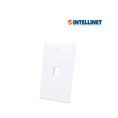 Tapa Faceplate, Intellinet, 163286, 1 Perforacion Blanco