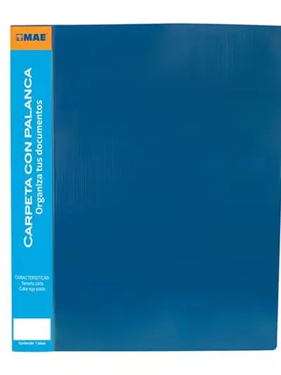Carpeta con palanca MAE carta, color azul