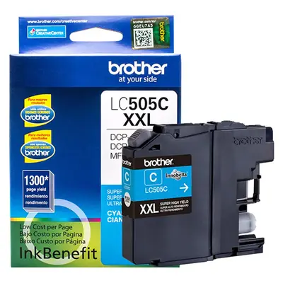 Cartucho brother tinta cian LC505C.