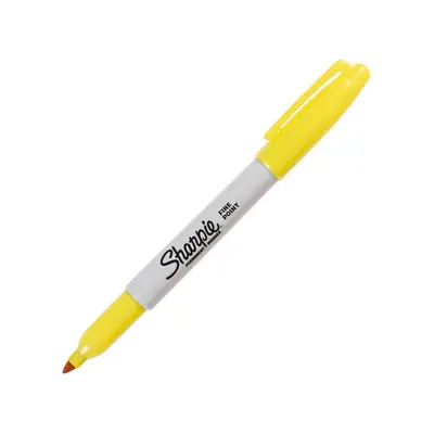 Marcador permanente Sharpie fino amarillo