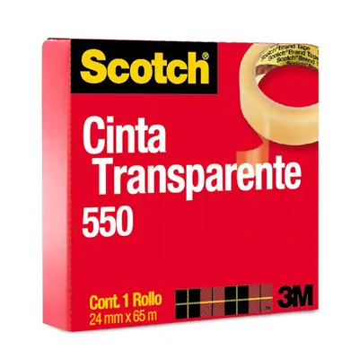 Cinta 550 transparente Scotch 3M 24x65