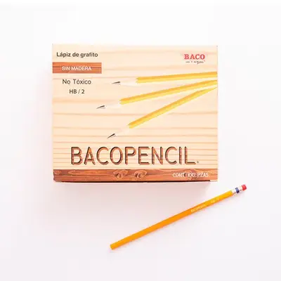 Lápiz de grafito BACOPENCIL HB No.2 caja 10 piezas