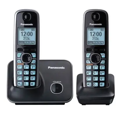 Telefono Panasonic KX-TG4112ME Inalambrico Base Handset Pantalla LCD 1.8 Color Azul Teclado Iluminado Altavoz 50 Numero en Directorio Bloqueo de Llamadas No Deseadas Negro