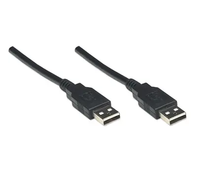 Cable USB, Manhattan, 306089, V2.0 A-a 1.8M, Negro