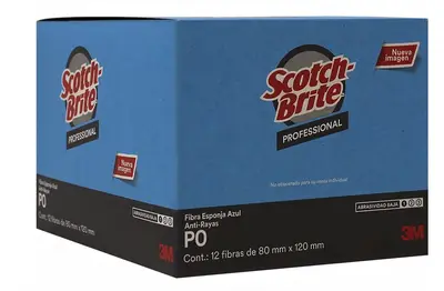 Fibra azul Scotch-Brite 3M tamaño chica Cero Rayas para baño, 1 pieza