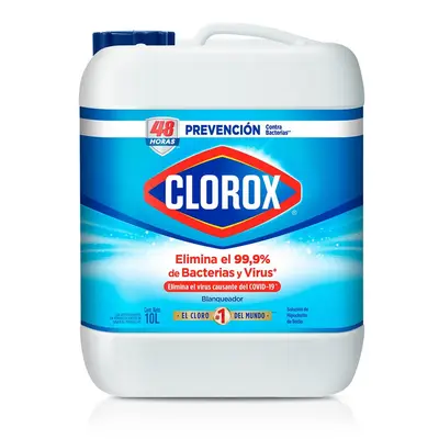 Blanqueador Clorox, cloro 10 Lt.