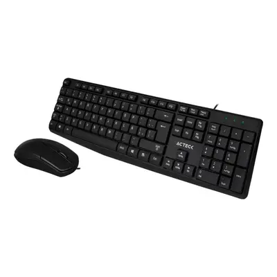 Kit Acteck Creator MK210 / Teclado y Mouse / Alambrico USB / 105 Teclas / Español / Windows / Optico / 2 Botones Scroll / 1000 DPI / Negro / AC-928984