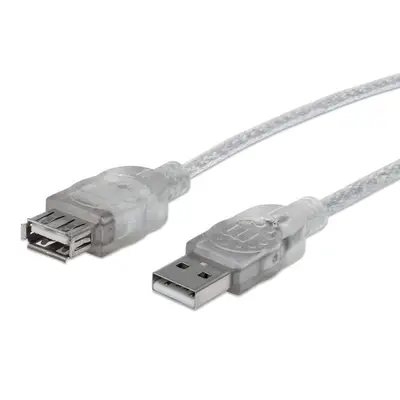 Cable Manhattan USB a-b v2.0 5.0m plata