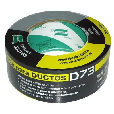 Cinta ducto Devek 48mm x 50 mts color plata