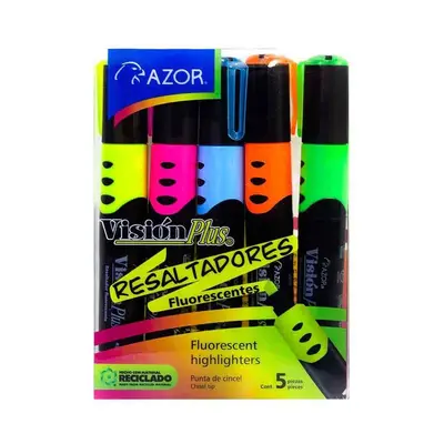 Resaltadores Marcatextos Vision C/5 Colores