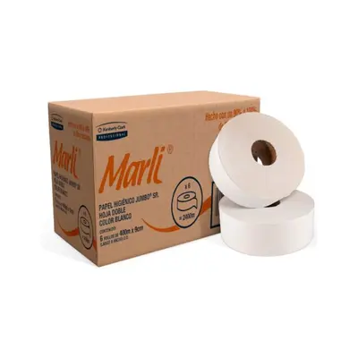 Papel Higiénico blanco Marli, caja c/ 6