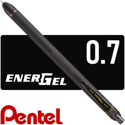 Bolígrafo retractil Pentel Energel negro