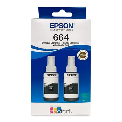 Kit tintas negras Epson T664 2 pzas.