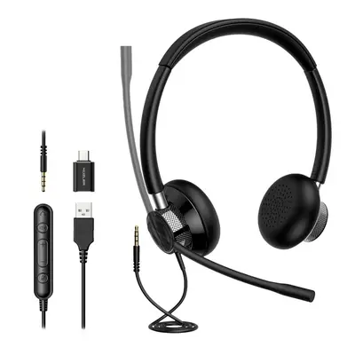 Audifonos Diadema, Manhattan, 179843, USB Mediano, Control Integrado