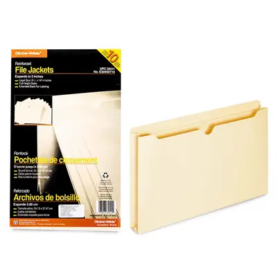 Folder manila tipo bolsa Globe-Weis