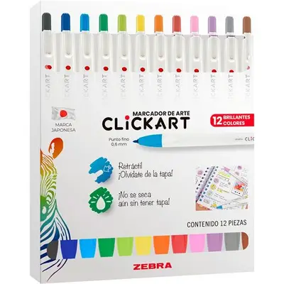 LM-Plumón de arte ZEBRA Clickart Vivid