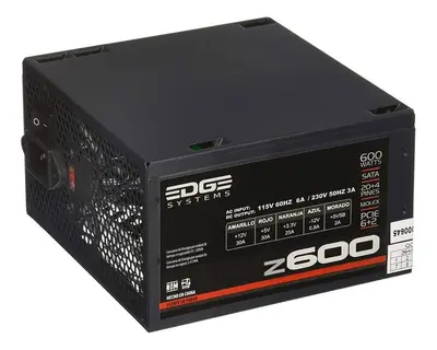FUENTE DE PODER ACTECK DE 600W COLOR NEGro