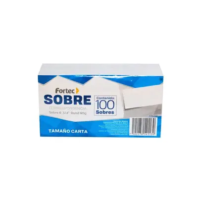 Sobre correspondencia blanco Fortec