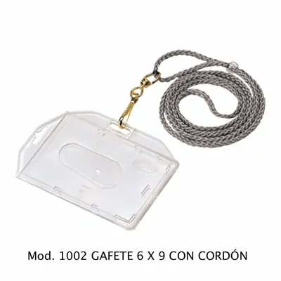 Gafete con cordón Sablón uso