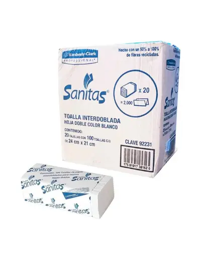 Toalla interdoblada Sanitas