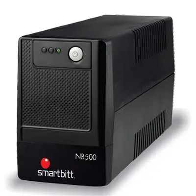 No Break Interactivo Smartbitt SBNB500 500VA / 250W, Clavija Nema 5-15P, 4 Contactos, Tipo Nema 5-15R, Todos con Respaldo de Baterias, Regulacion y Supresion de Picos.