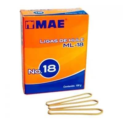 Liga de hule mae no. 18 caja