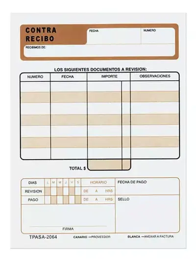 Contra recibo Pinos Altos blíster con3